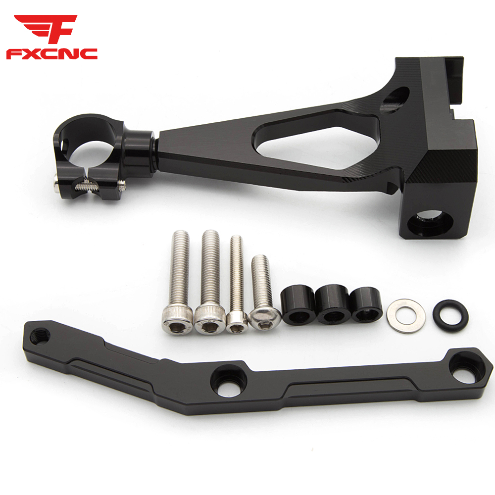 Steering Damper Stabilizer Kit Cnc - สำหรับ Yamaha MT09 FZ09 2013-2020 ชุดอุปกรณ์ยึดติดตั้งกันสะบัดแฮนด์มอเตอร์ไซค์