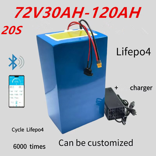 72V 30Ah Lifepo4 Battery Pack - แบตเตอรี่ลิเธียมไอออนความจุสูง 72V พร้อม BMS 40Ah-100Ah สำหรับสกู๊ตเตอร์ไฟฟ้า