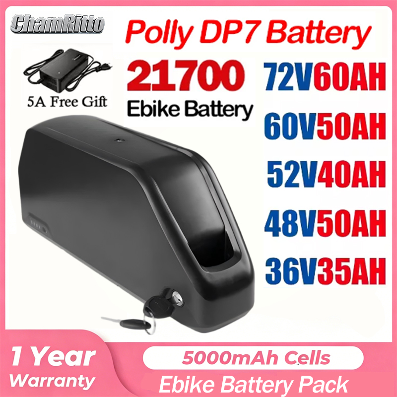60V 30Ah 21700 Battery Pack - แบตเตอรี่จักรยานไฟฟ้า Hailong Polly 48V 60V 36V